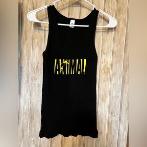 Black ribbed Animal tank top. NWOT. Size medium.